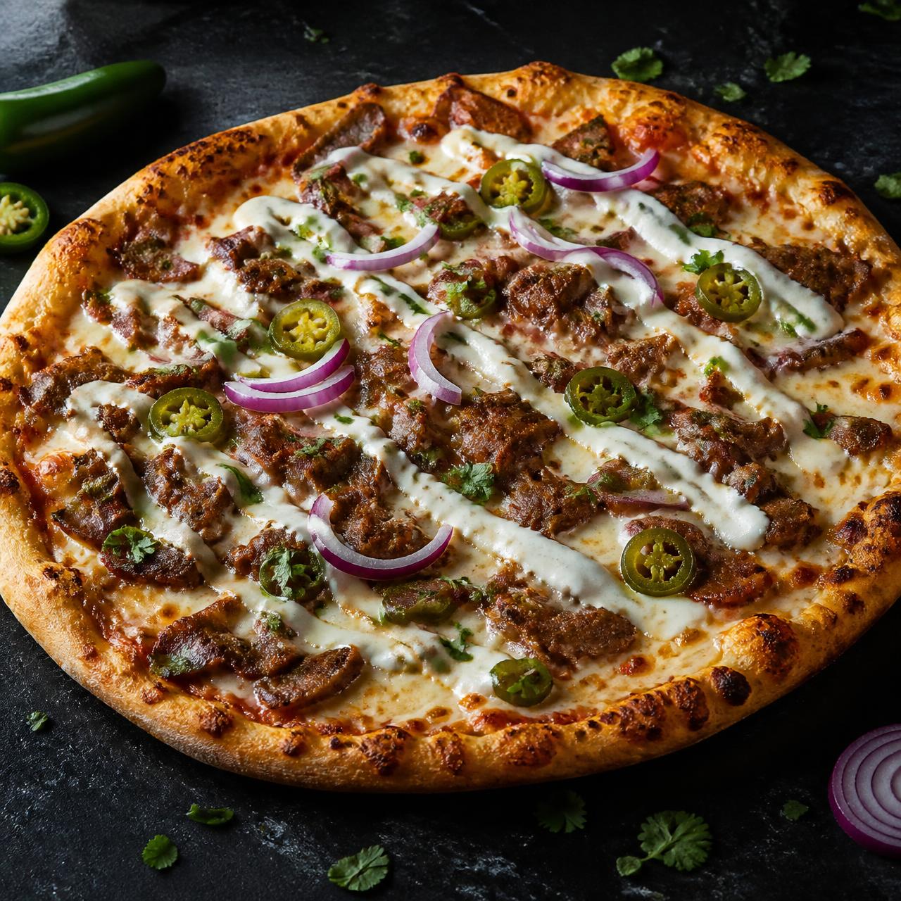 Favoritten kebabpizza — Drammens favoritt-kebab